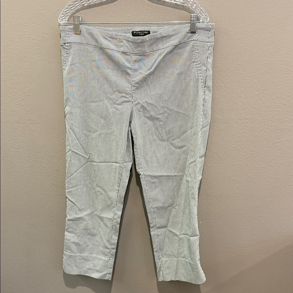 Massimo Fabbro Italy Light Gray Striped Pants